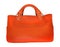 Orange leather bag