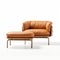 Orange Leather Lounge Chair And Ottoman: Dada-inspired Constructions