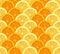 Orange and lemon sliced pattern, seamless background