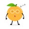 Orange Lemonade Fruit Character Sing Illustration Vector