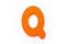 Orange Letter Q