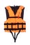 Orange Life Jacket Isolated with clipping path