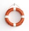 Orange lifebuoy ring