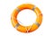 Orange lifebuoy ring with life lines