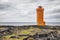 Orange lighthouse in Snaefellsnes