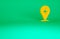 Orange Lightning bolt icon isolated on green background. Flash icon. Charge flash icon. Thunder bolt. Lighting strike