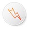 Orange line Lightning bolt icon isolated on white background. Flash sign. Charge flash icon. Thunder bolt. Lighting