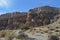 Orange Lined Red Rocks Canyon Layered Cliff California