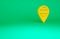 Orange Location Russia icon isolated on green background. Navigation, pointer, location, map, gps, direction, place