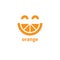 Orange logo. Smiling orange icon