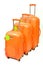 Orange luggage isolated