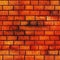 Orange Luminescence Beautiful Brick Wall Texture Tile Seamless Background. Generative AI