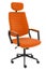 orange luxury office chair isolated on white background.