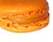 Orange macaron french cookie with confectionery