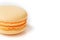 Orange Macaroni cookies on a white background, isolate