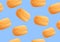 Orange macaroon pattern, cartoon style