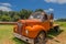 Orange Mack Truck on Farm