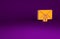 Orange Mail message lock password icon isolated on purple background. Envelope with padlock. Private, security, secure