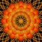 Orange mandala for energy obtaining, meditation element