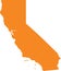 Orange map of California Golden State