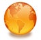 Orange Marble Globe