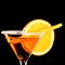 Orange margareta fresh Coctail isolated on black