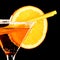 Orange margareta fresh Coctail isolated on black