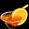 Orange margareta fresh Coctail isolated on black