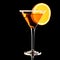 Orange margareta fresh Coctail isolated on black