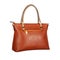 Orange matt leather bag with glitter with gold handles