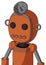 Orange Mech With Bubble Head And Pipes Mouth And Two Eyes And Radar Dish Hat