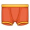 Orange men boxer briefs icon, cartoon style