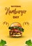 Orange Minimalist Modern National Hamburger Day (Flyer