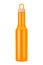 Orange Modern Bottle Mockup with Wooden Cap. 3d Rendering