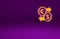 Orange Money exchange icon isolated on purple background. Euro and Dollar cash transfer symbol. Banking currency sign