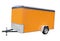 Orange motorcycle trailer with hitch