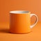 Orange Mug Mockup With Monochromatic Color Scheme