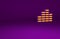 Orange Music equalizer icon isolated on purple background. Sound wave. Audio digital equalizer technology, console panel