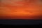 orange mystic sunset in the russian primorye mountains