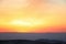 orange mystic sunset in the russian primorye mountains