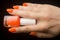 Orange nail polish