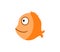 Orange ocean fish cartoon illustration