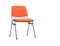 The orange office chair. Isolated