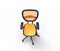 Orange Office Chair - Top View