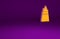 Orange Oil rig with fire icon isolated on purple background. Fire accident. Gas tower. Industrial object. Minimalism