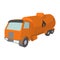 Orange oil truck cartoon icon