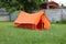 Orange old-school tent