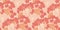 Orange orchid abstract floral seamless pattern