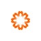 Orange Ornamental Blossom Flower Logo Template Illustration Design Illustration Design. Vector EPS 10