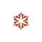 Orange Ornamental Flower Logo Template Illustration Design. Vector EPS 10